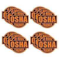 (12 PACK)10 Hour OSHA Trained Full Color Printed Sticker by StickerDad® (size: 2
