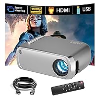 Projector for Outdoor Movies, 1080P Supported Portable Projector, Small Projector for Outdoor Indoor Home Theater, Compatible with TV Box Fire Stick Games Tablet etc.