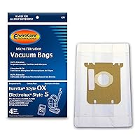 EnviroCare Replacement Micro Filtration Vacuum Cleaner Dust Bags Designed to fit Electrolux Harmony/Oxygen Style S and Eureka Canisters Style S Canisters 4 pack