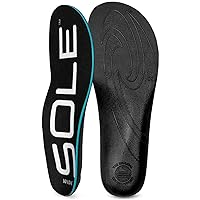 SOLE Active Thick Plantar Fasciitis Insoles, Men & Women - Arch Support Inserts for Foot Health and Heel Pain Relief, Orthotic Inserts - Multiple Sizes