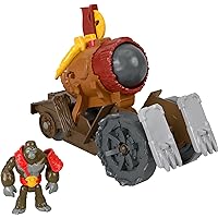 Fisher-Price Imaginext Preschool Toy Gorilla Cannon Poseable Figure Set with Launching Action for Pretend Play Ages 3+ Years