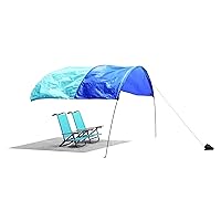 Shibumi Shade Mini®, World's Best Beach Shade, The Original Wind-Powered® Beach Canopy, Provides 75 Sq. Ft. of Shade, Compact & Easy to Carry, Sets up in 2 Minutes, Designed & Sewn in America