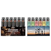 Fragrance Oils, Hanolly Premium Gentlemen's & Good Mood Scented Oils Gift Set, Essential Oils for Diffuser, Candle Making and Perfume