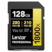 128GB Professional 1800x UHS-II SDXC Memory Card (Gold Series)