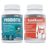 Probiotic & CandAssist Bundle | 15 Billion Time-Release Probiotic | Natural Cleanse with Caprylic Acid, Oregano, Berberine