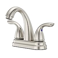Pfister LG148700K Pfirst Series 2-Handle 4 Inch Centerset Bathroom Faucet in Brushed Nickel, Water-Efficient Model