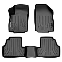 SMARTLINER Custom Fit Floor Mats 2 Row Liner Set Black Compatible with 2013-2022 Buick Encore / 2014-2022 Chevrolet Trax