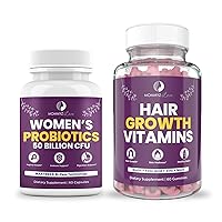 Mommyz Love Probiotics for Women: Digestive Health, Vaginal Odor Control, and Postpartum Recovery Support with Biotin Gummies for Hair Growth, Radiant Skin, and Strong Nails