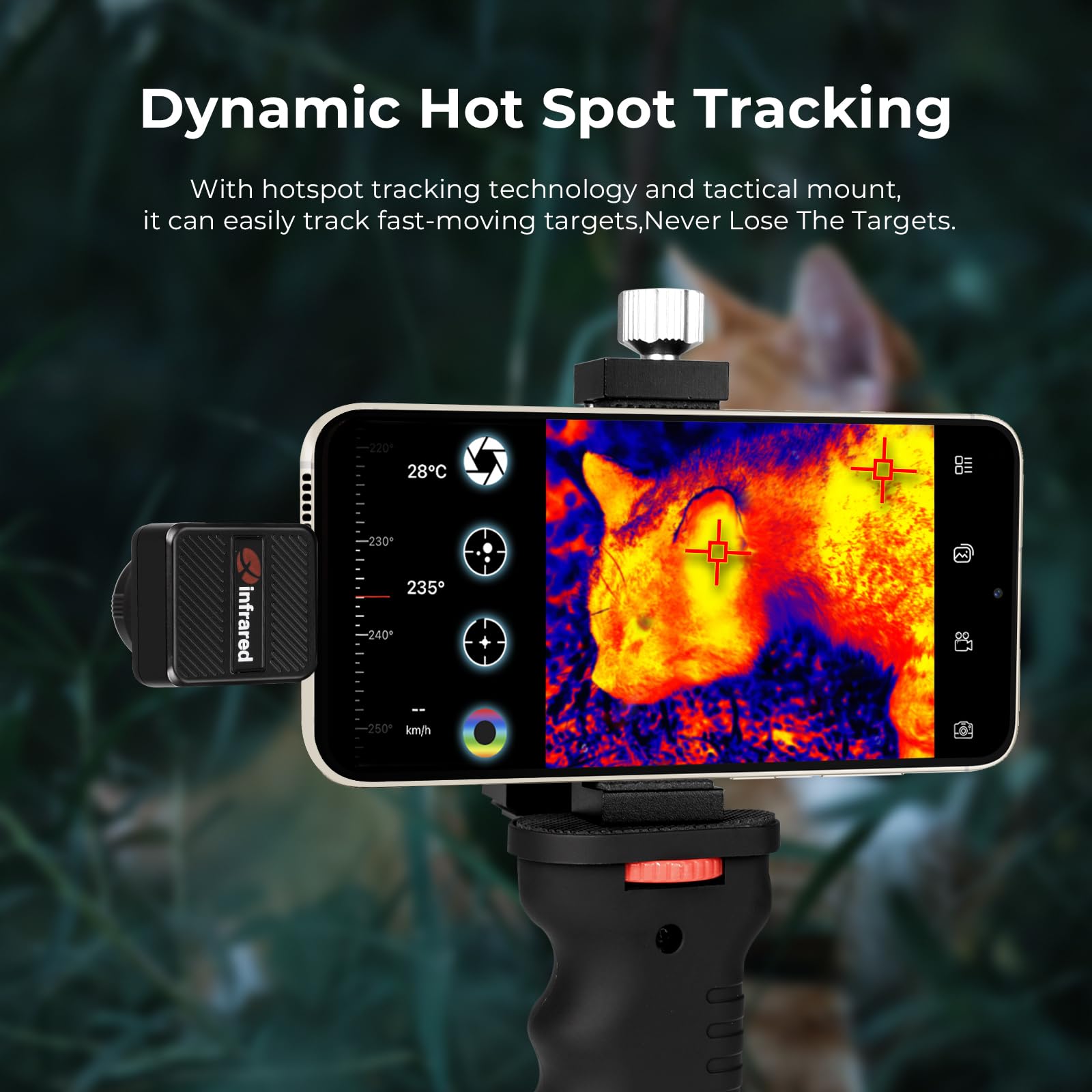 InfiRay T2 Pro Thermal Monocular for Android, Thermal Imaging Monocular for Hunting, 2~15X Digital Zoom, Hotspot Tracking, 13mm Adjustable Lens, Support Android 9.0 and Above