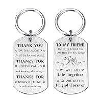 Friend Christmas Gifts for Women Men, Meaningful Friendship Keychain, Going Away Gift Ideas for Friends
