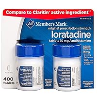 Member's Mark allergy Loratadine 10mg Antihistamine (Compare to Claritin),Tablet, 400-Count