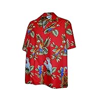 Pacific Legend Mens Tropical Toucan Parrot Shirt