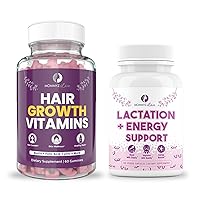 Lactation Supplement with Organic Postnatal Vitamins and Biotin Gummies for Hair Growth, Radiant Skin, Strong Nails, Breast Milk Supply Increase, and Energy Boost for Holistic Postpartum Recovery