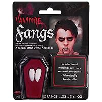 Fun World Women's Vampire Fangs One Size Fits Most White