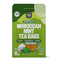 FGO Organic Moroccan Mint Green Tea, Eco-Conscious Tea Bags, 100 Count, Packaging May Vary (Pack of 1)