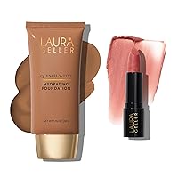 LAURA GELLER NEW YORK Hydrating Duo - Quench-n-Tint Hydrating Foundation, Deep + Italian Marble Sheer Lipstick, Dolce