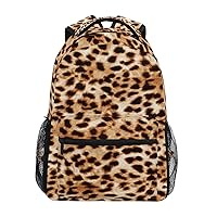 ALAZA Leopard Print Animal Large Backpack Personalized Laptop iPad Tablet Travel School Bag with Multiple Pockets