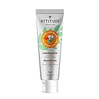 ATTITUDE Toothpaste with Fluoride, Prevents Tooth Decay and Cavities, Vegan, Cruelty-Free and Sugar-Free, Mango, 4.2 Oz
