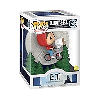 Funko Pop! Moment: E.T. The Extra-Terrestrial - Elliot and E.T. Flying (Glow in The Dark), Multicolor, 50769