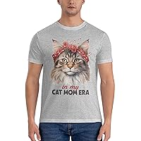 Men's Cotton T-Shirt Tees, You Gotta Be Kitten Me Cat Graphic Fashion Short Sleeve Tee S-6XL