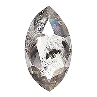 0.54 CT Natural Loose Marquise Shape Diamond Salt And Pepper Marquise Rose Cut Diamond 7.80 MM Black Grey Color Marquise Cut Diamond QL348