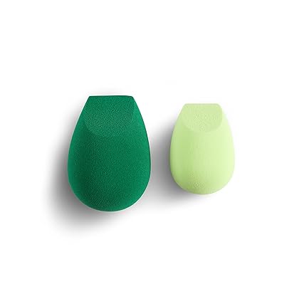 EcoTools Ecofoam Perfect Blender Duo Sponge, Beauty Sponges For Flawless Foundation Coverage, Eco-Friendly Makeup Sponges, Best For Liquid & Cream Makeup Products, Cruelty-Free & Vegan, 2 Piece Set