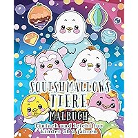 Squishmallows Tiere - MALBUCH EINFACH UND LEICHT FÜR KINDER AB 2 JAHREN: Liebenswerte Tiercharaktere - Einzigartige Designs zum Ausmalen (German Edition)