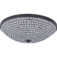 Glimmer-Six Light Flush Mount in Crystal style-19 Inches Wide by 5.5 inches high