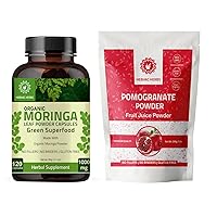 Moringa Capsules 120 Count and Pomegranate Juice Powder 227g