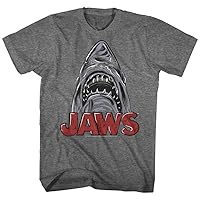 Jaws 1975 American Thriller Movie Film Sketchy Shark Teeth Adult T-Shirt Tee