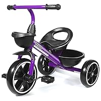 KRIDDO Kids Tricycles Age 24 Month to 4 Years, Toddler Kids Trike for 2.5 to 5 Year Old, Gift Toddler Tricycles for 2-4 Year Olds, Trikes for Toddlers, Purple