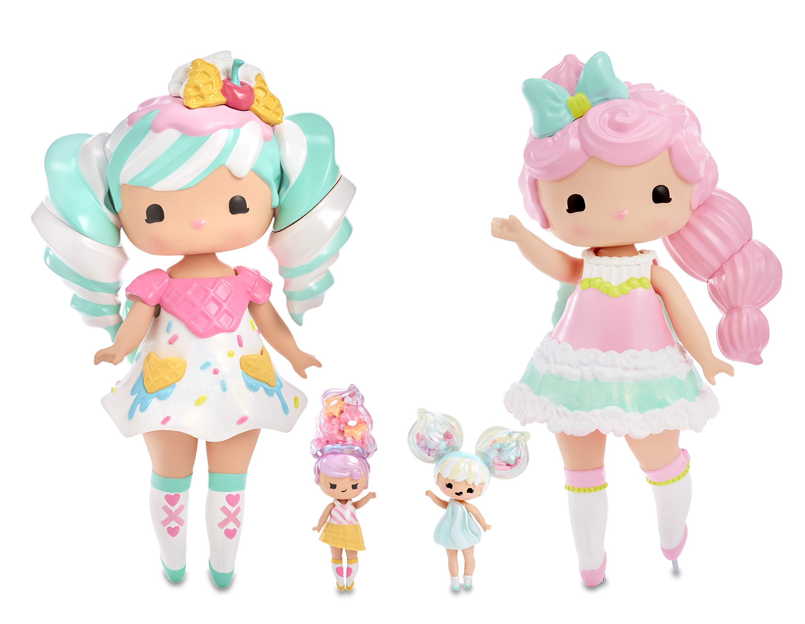 Secret Crush Surprise Large & Small Dolls - Sundae Swirl, Winnie Wafflecone Candy-Themed Hammer, Heart-Shaped Display Case for Storage & A Stand, Beads & Lanyard for DIY Jewelry - Kids Ages 3+