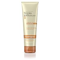 Neutrogena Triple Moisture Cream Lather Shampoo for Extra Dry Hair, Damaged & Over-Processed Hair, Hydrating with Olive, Meadowfoam & Sweet Almond, 8.5 fl. oz