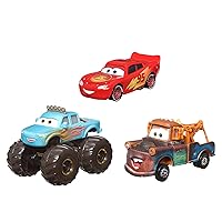 Mattel Disney and Pixar Cars Mini Racers 3-Pack of Small Die-cast Toy Cars & Trucks Inspired by Favorite Characters (Styles May Vary)