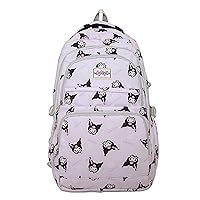 Anime Kuromi All Over Print Large Capacity Casual Backpack Laptop Backpack Travel Hiking Rucksack Bike Backpack Purple