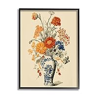 Stupell Industries Ornate Pottery Bouquet Framed Giclee Art by Lil' Rue