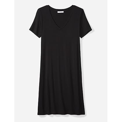 Daily Ritual Women's Jersey Short-Sleeve V-Neck T-Shirt Dress
