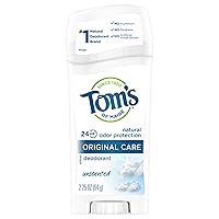 Tom's of Maine Original Care Natural Deodorant, Unscented, 2.25 oz.