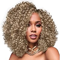 Kim Kimble Makayla Coiled Curls Mid-Length Bob Wig With Soft Layering Throughout, Average Cap, MC25 88SS Honey