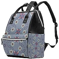 Hipple Mandala Paisley Flower Diaper Bag Backpack Baby Nappy Changing Bags Multi Function Large Capacity Travel Bag