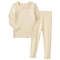 pureborn Baby Pajamas Set Pjs - Kids Toddler Boy Girl Short Sleeve Snug Fit Cotton Sleepwear 2pcs 18M-7Y
