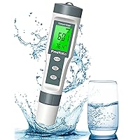 Digital pH/TDS Meter with ATC pH Tester, 3 in 1 pH TDS Temp 0.01 Resolution High Accuracy pH Tester with LCD Backlit, TDS Meter pH Meter for Water, Wine, Pool, Hydroponics and Aquariums