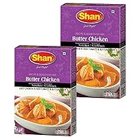 Shan - Butter Chicken Seasoning Mix (50g) - Spice Packets for Chicken in Butter Sauce (Pack of 2)