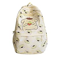 Anime Pompom Purin All Over Print Casual Backpack Laptop Backpack Travel Hiking Rucksack