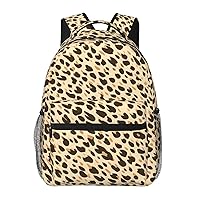 Leopard Printing Pattern Backpack, 15.7 Inch Large Backpack, Zippered Pocket, Lightweight, Foldable, Easy To Travel
