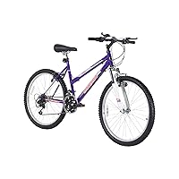 Magna Dynacraft Front Shock Mountain Bike Boys, Girls, Mens and Womens 24 and 26 Inch Wheels with 18 Speed Grip Shifter and Dual Handbrakes