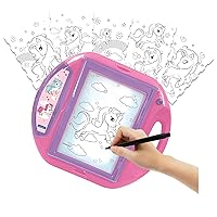 Lexibook, Unicorn Drawing Projector, 4 tampons, 10 templates, Lighting Screen, 1 Pen Included, Artistic and Creative Toy for Girls and Boys, Pink/Purple, CR310UNI