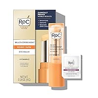 RoC Multi Correxion Revive + Glow Vitamin C Eye Balm (0.14 oz) with Retinol Eye Cream Packette