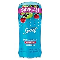 Fresh Clear Gel Deodorant for Women, Summer Berry, 2.6 oz each, Pack of 2
