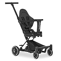 Drift Rider Baby Stroller in Black, Lightweight Stroller with Compact Fold, Sturdy Design, 360 Degree Angle Rotation Travel Stroller